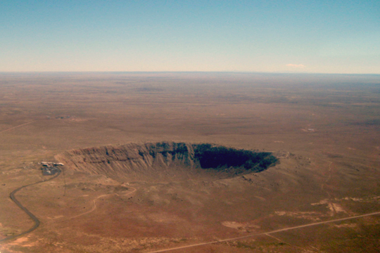 Arizona Meteor Crater from 1000'AGL